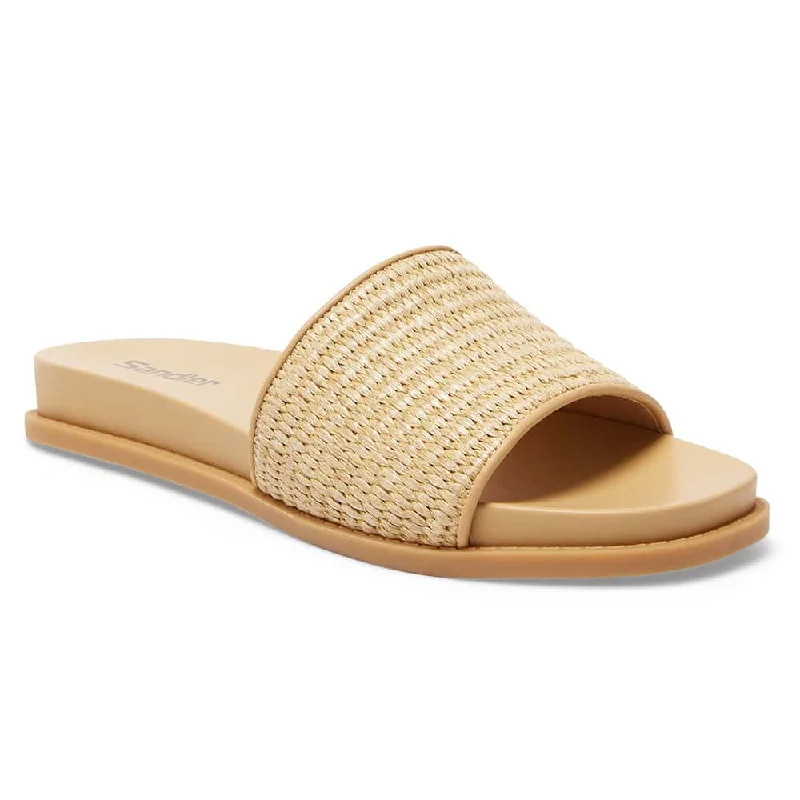 Daphne Slide in Tan Raffia