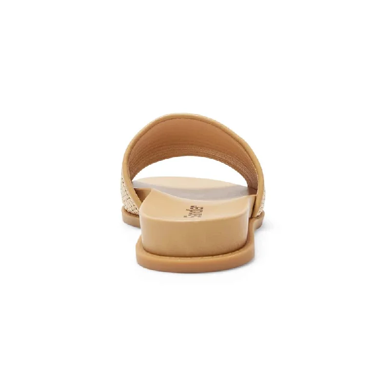 Daphne Slide in Tan Raffia