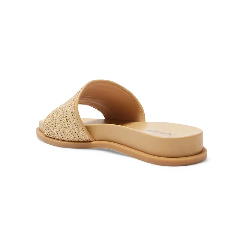 Daphne Slide in Tan Raffia