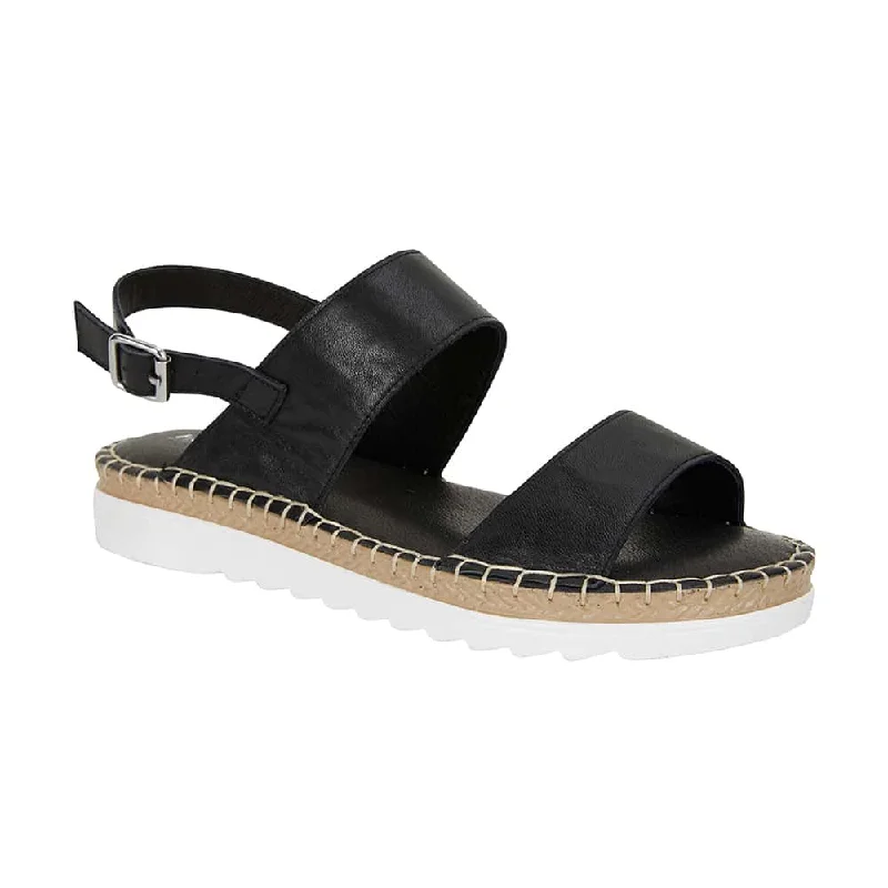 Egan Sandal in Black Leather