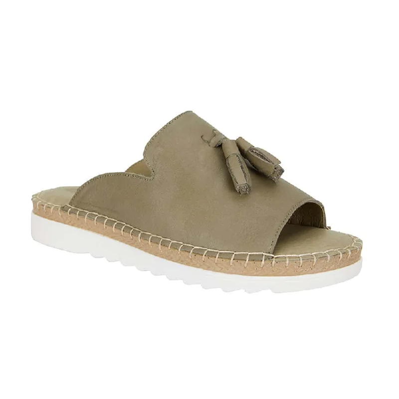 Elsa Sandal in Khaki Leather