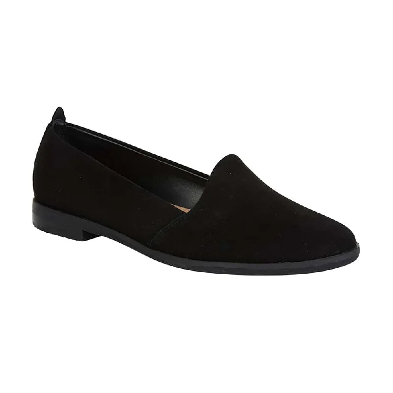 Kelly Flat in Black Suede