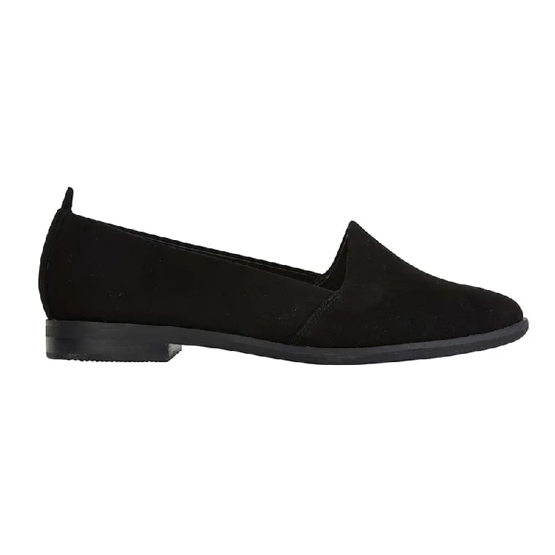 Kelly Flat in Black Suede