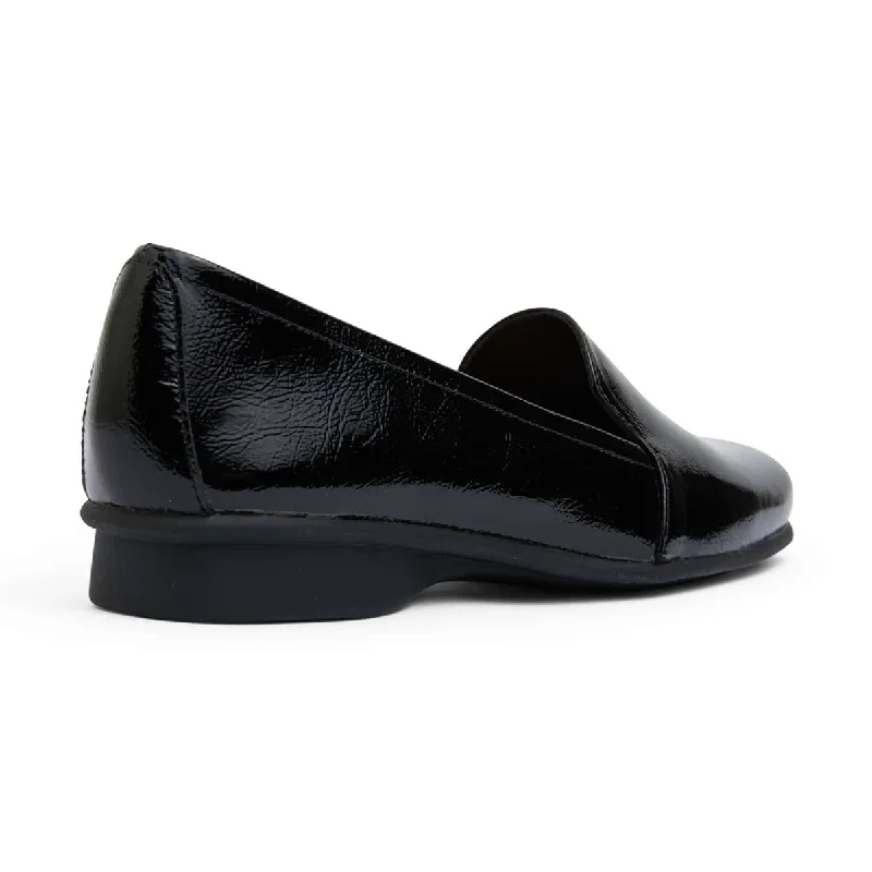 Knox Flat in Black Patent