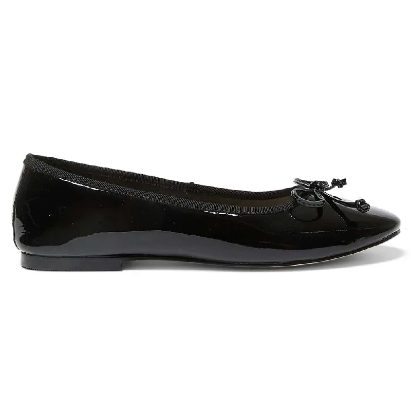 Mallory Flat in Black Patent