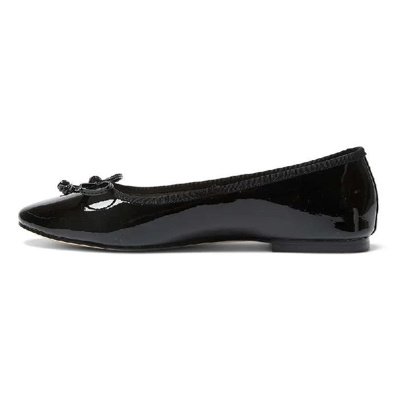 Mallory Flat in Black Patent