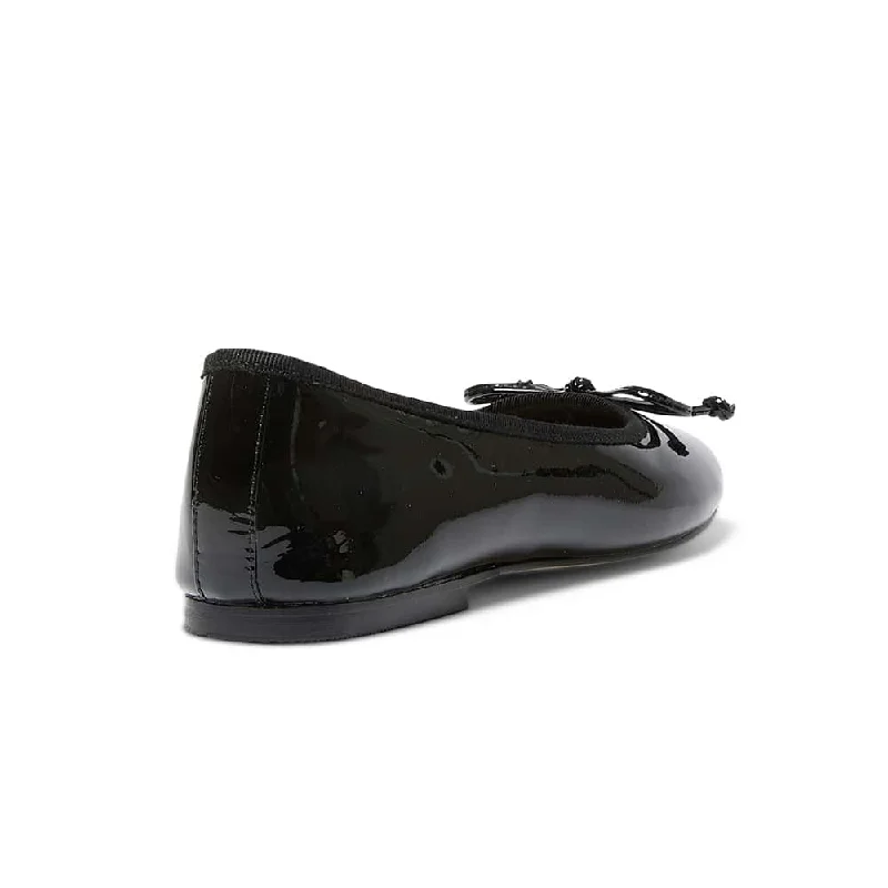 Mallory Flat in Black Patent