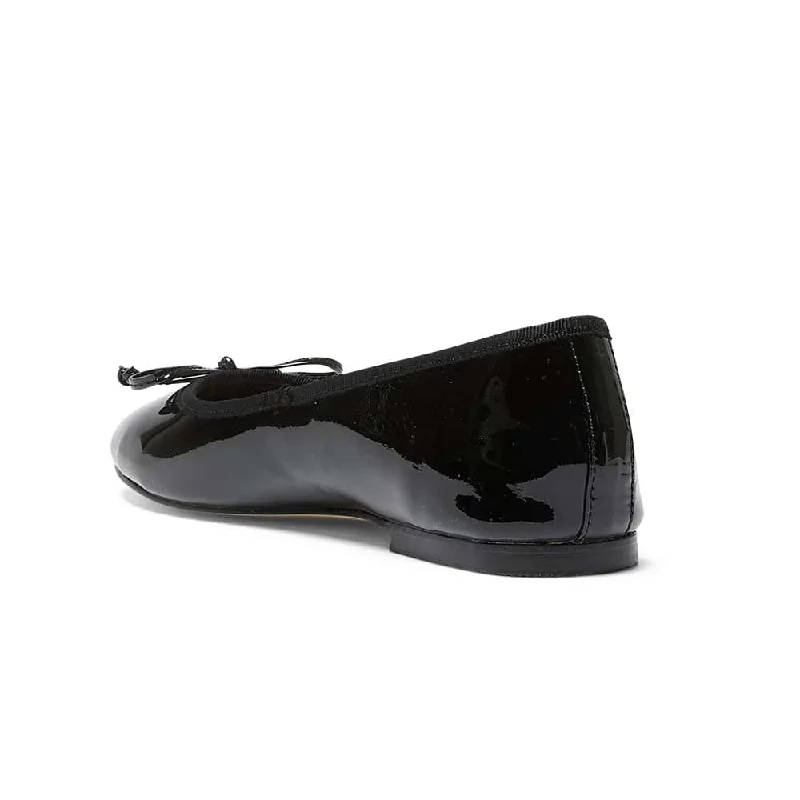 Mallory Flat in Black Patent