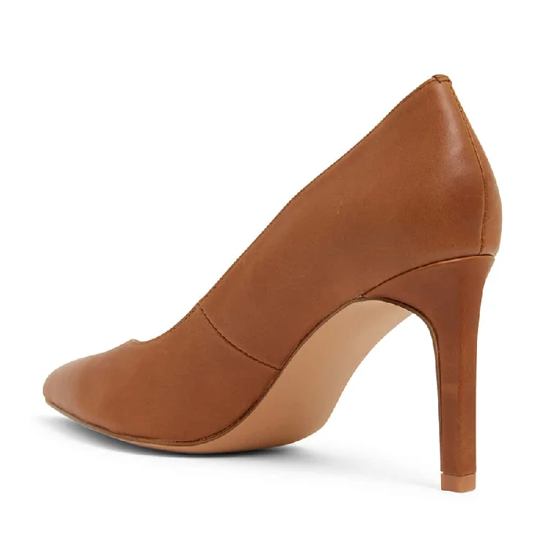 Octavia Heel in Cognac Leather