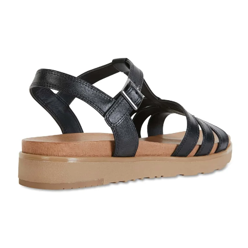 Ohio Sandal in Black Leather