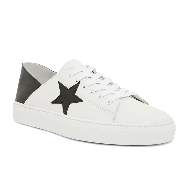 Rocket Sneaker in White And Black Leather