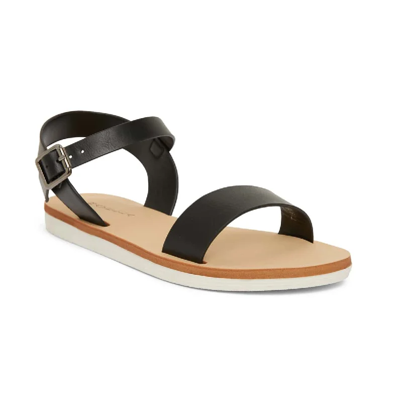 Salem Sandal in Black Smooth