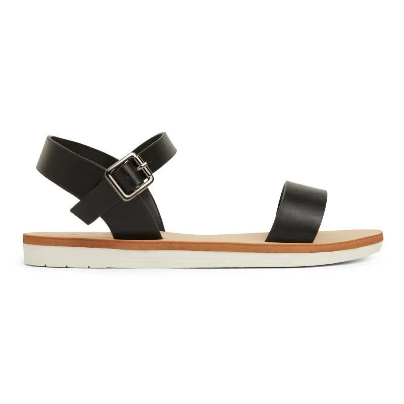 Salem Sandal in Black Smooth