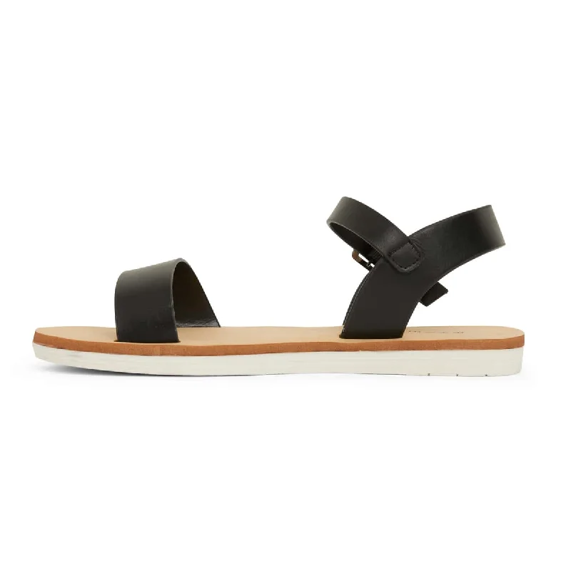 Salem Sandal in Black Smooth