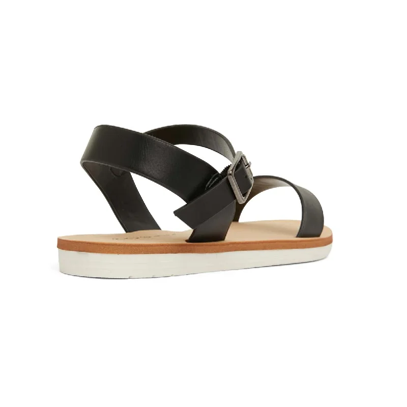 Salem Sandal in Black Smooth