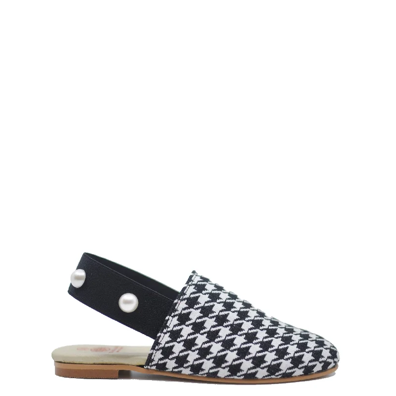 Blublonc Houndstooth Pearl Mule