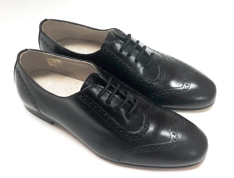 Hoo Black Leather Oxford