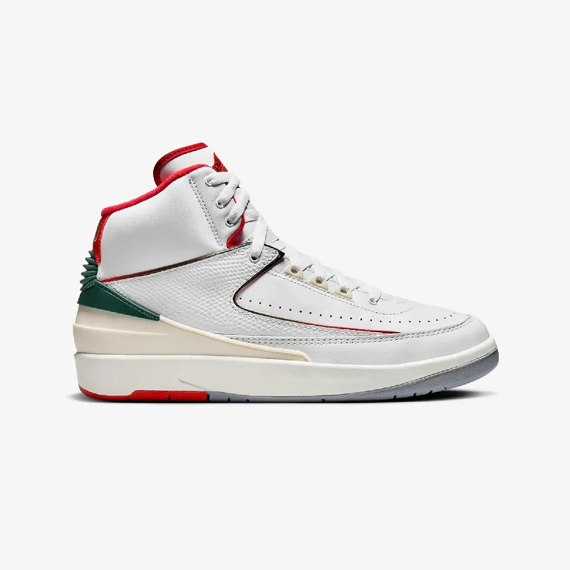 Jordan | AIR JORDAN 2 ""ORIGINS""  { WHITE/FIRE RED-FIR-SAIL