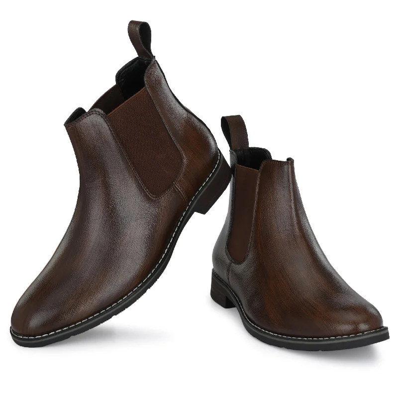 Attitudist Unisex Brown Chelsea Boot