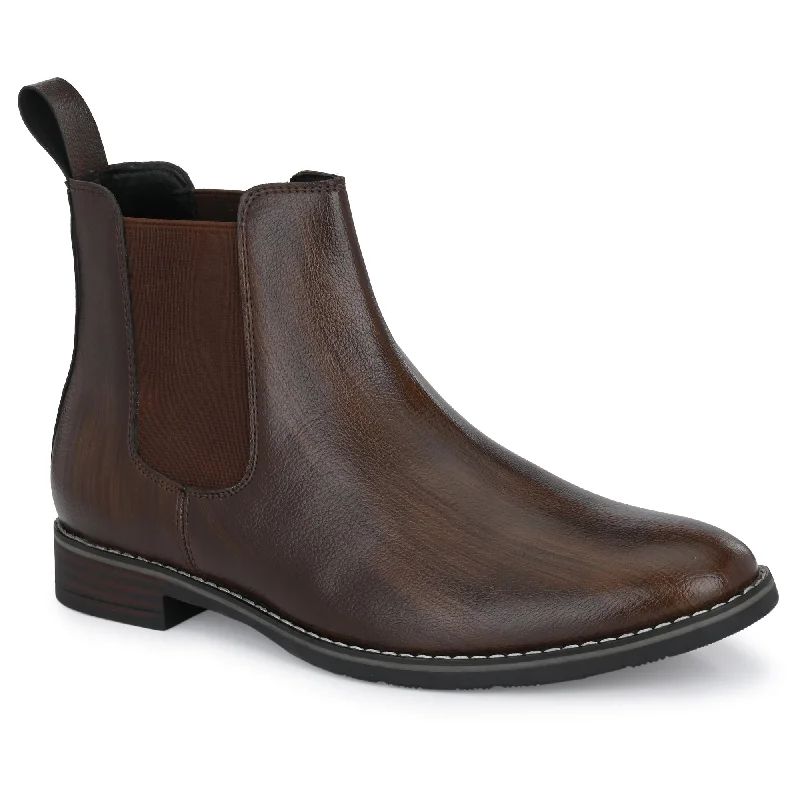 Attitudist Unisex Brown Chelsea Boot