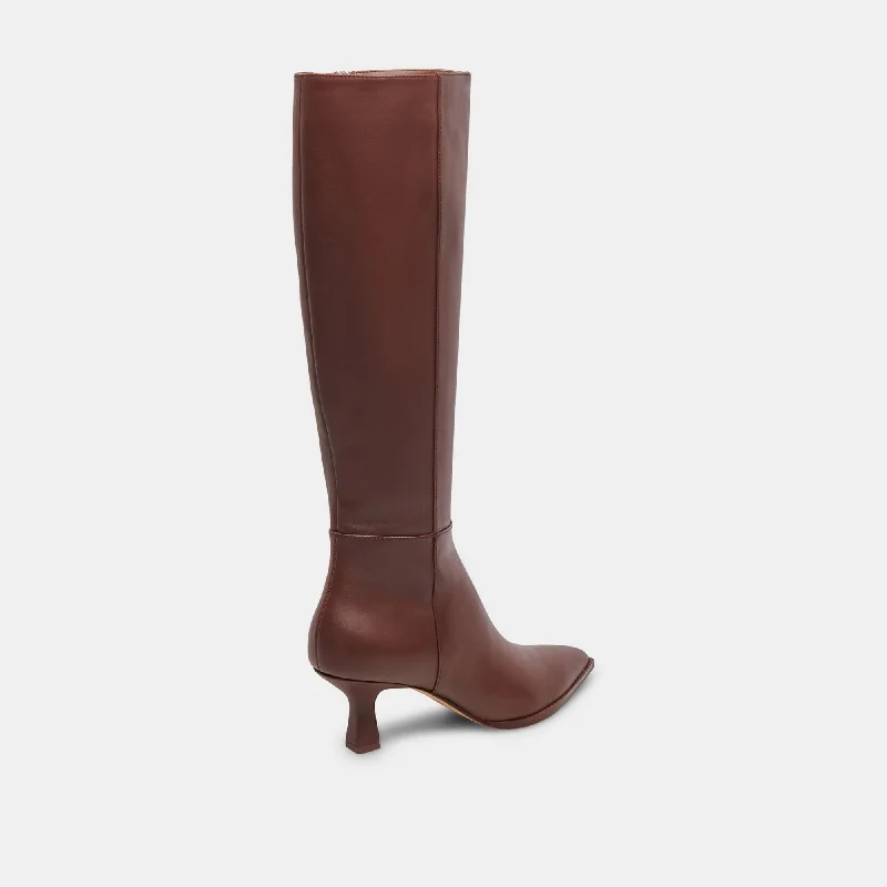 AUGGIE WIDE CALF BOOTS CHOCOLATE LEATHER