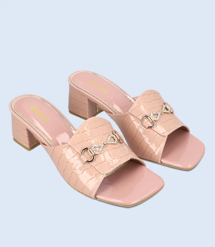 BW9367-T PINK-Women Slipper Heel