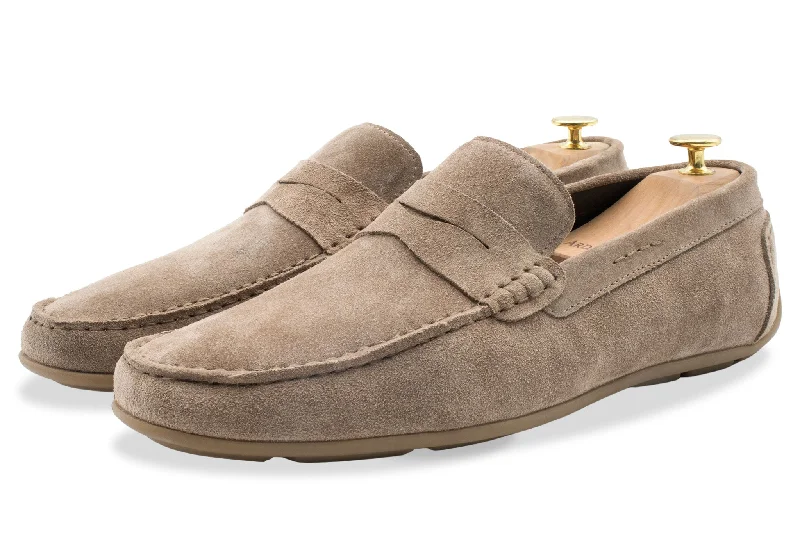 Gregores Sand Suede Penny Moccasins