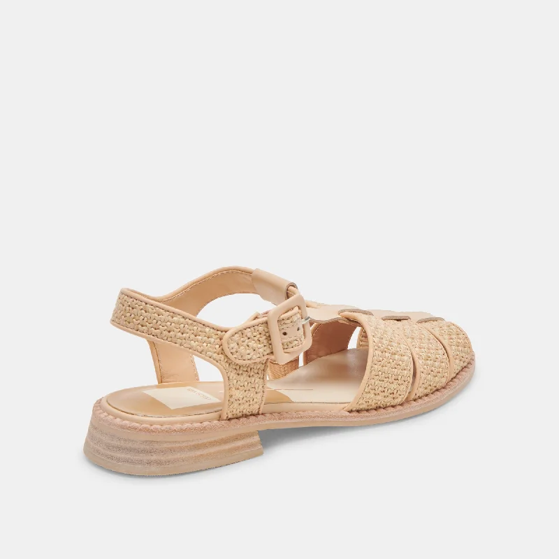 HOLIS SANDALS LT NATURAL RAFFIA