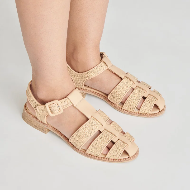 HOLIS SANDALS LT NATURAL RAFFIA