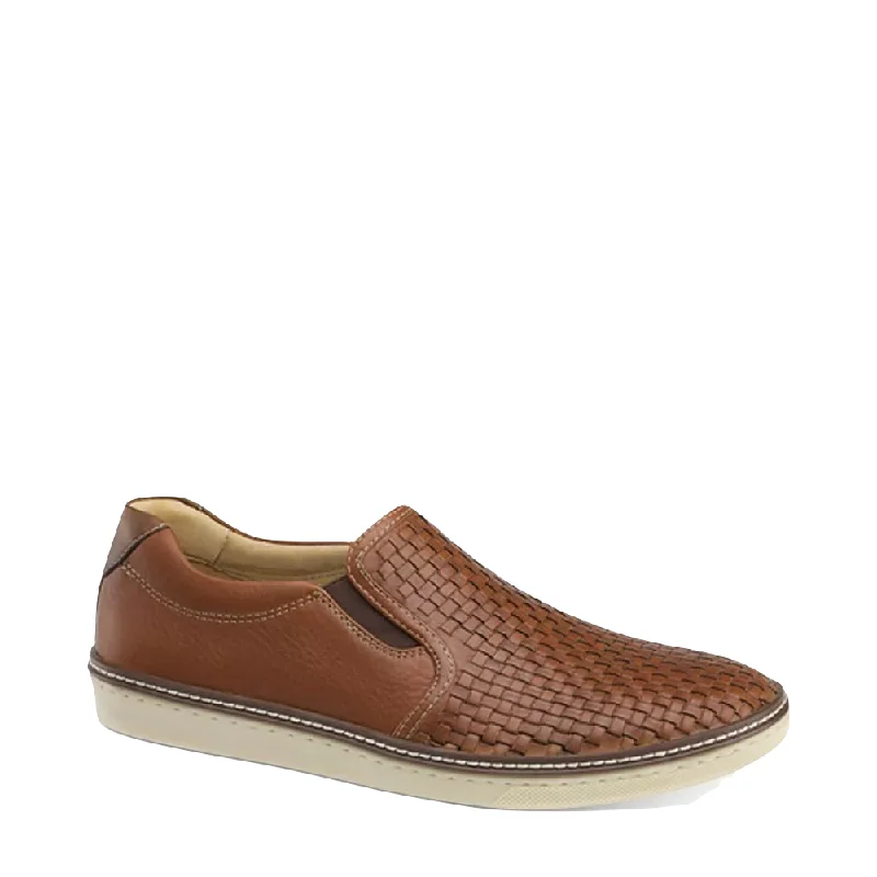 Johnston & Murphy Men's McGuffey Woven Slip On Loafer in Tan