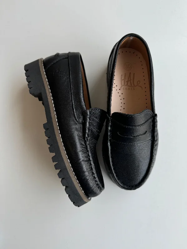 LMDI Black Penny Chunky Loafer