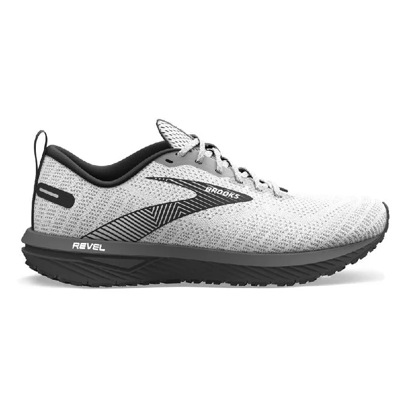 Men's Brooks Revel 6, White/Black, 12.5 D Medium