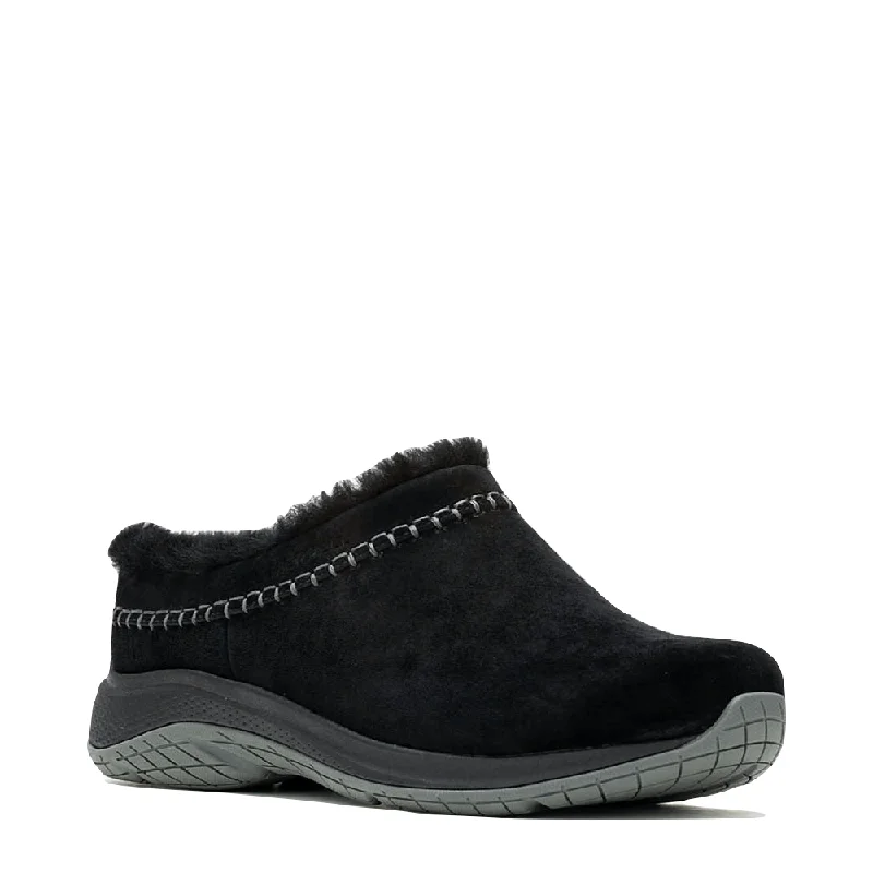 Merrell Women's Encore Ice 5 Waterproof Suede Leather Clog in Black