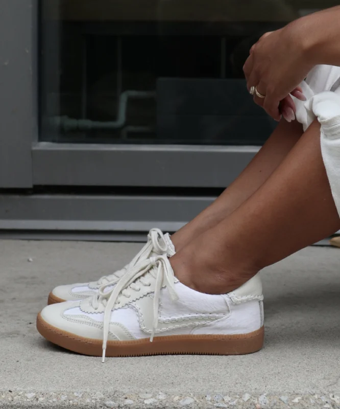 NOTICE STITCH SNEAKERS IVORY CALF HAIR