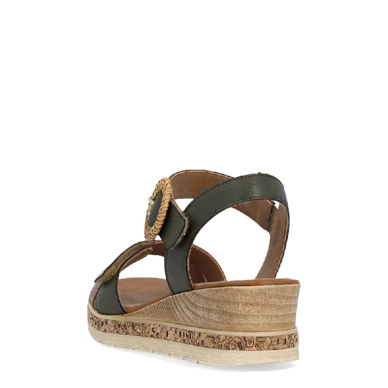 Remonte Women's Jerilyn 67 Wedge Sandal in Cayenne/Leaf