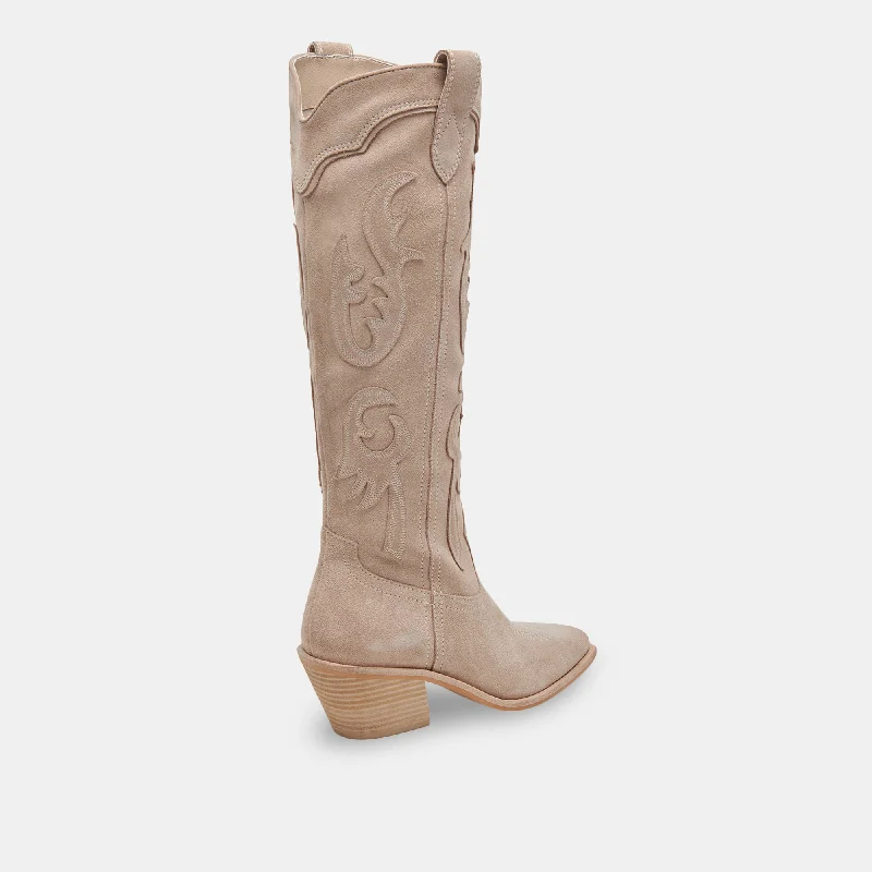 SAMSIN BOOTS TAUPE SUEDE