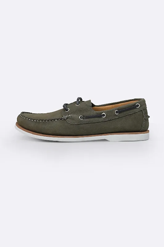 TUMBLED LEATHER BOAT SHOES