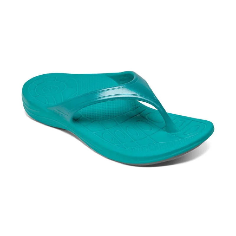 Aetrex Women's Fiji Orthotic Flips Aqua