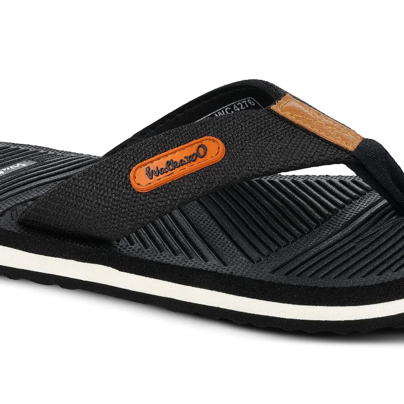 Walkaroo Men Flip Flop  - WC4276 Black