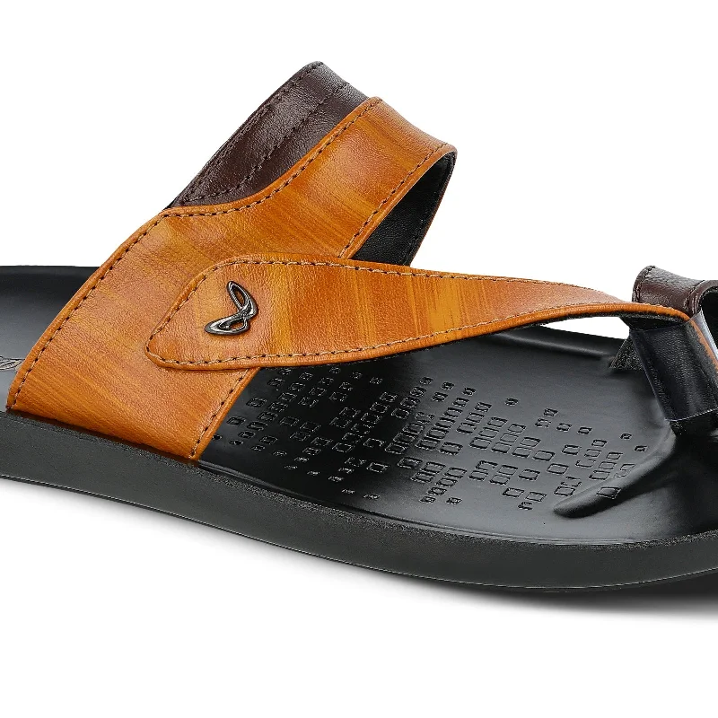 Walkaroo Go Men Toe Ring Slide Sandals  - GG8217 Tan