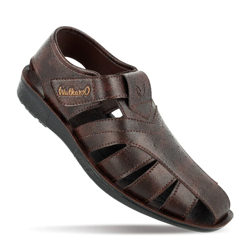 Walkaroo Mens Roman Sandal  - WG5751 Brown