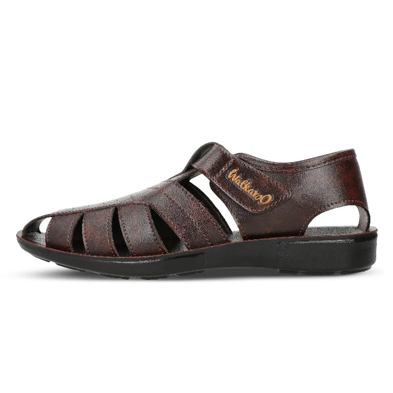 Walkaroo Mens Roman Sandal  - WG5751 Brown