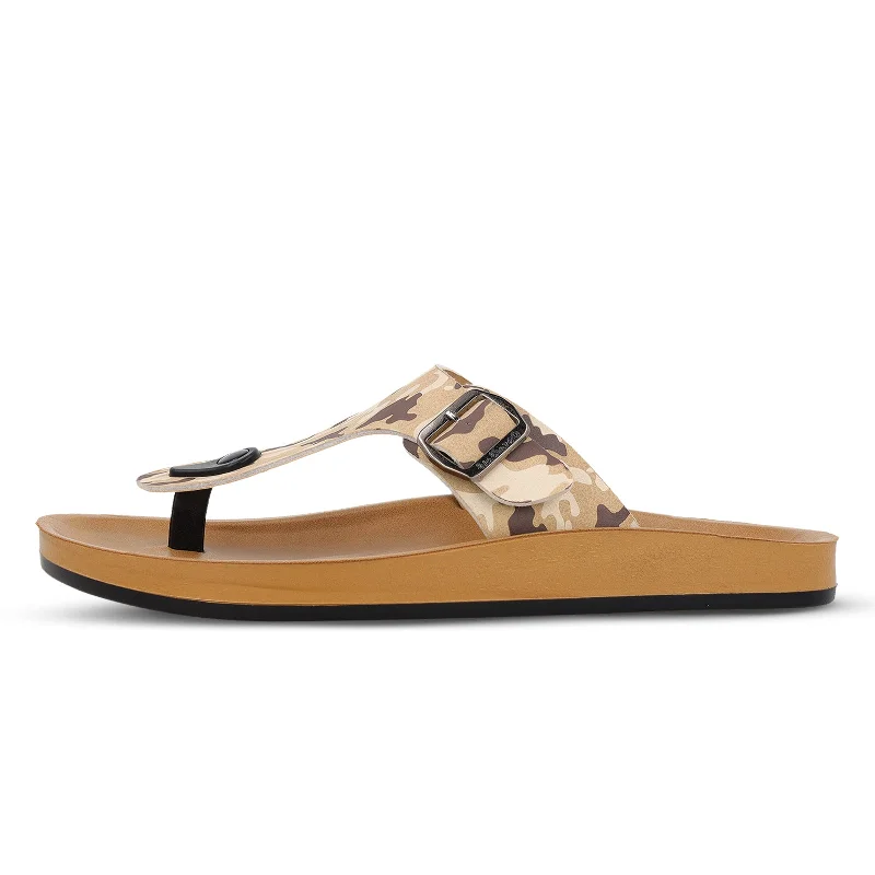 Walkaroo+ Classy Daily Wear Men Sandals  - WE1332 Beige