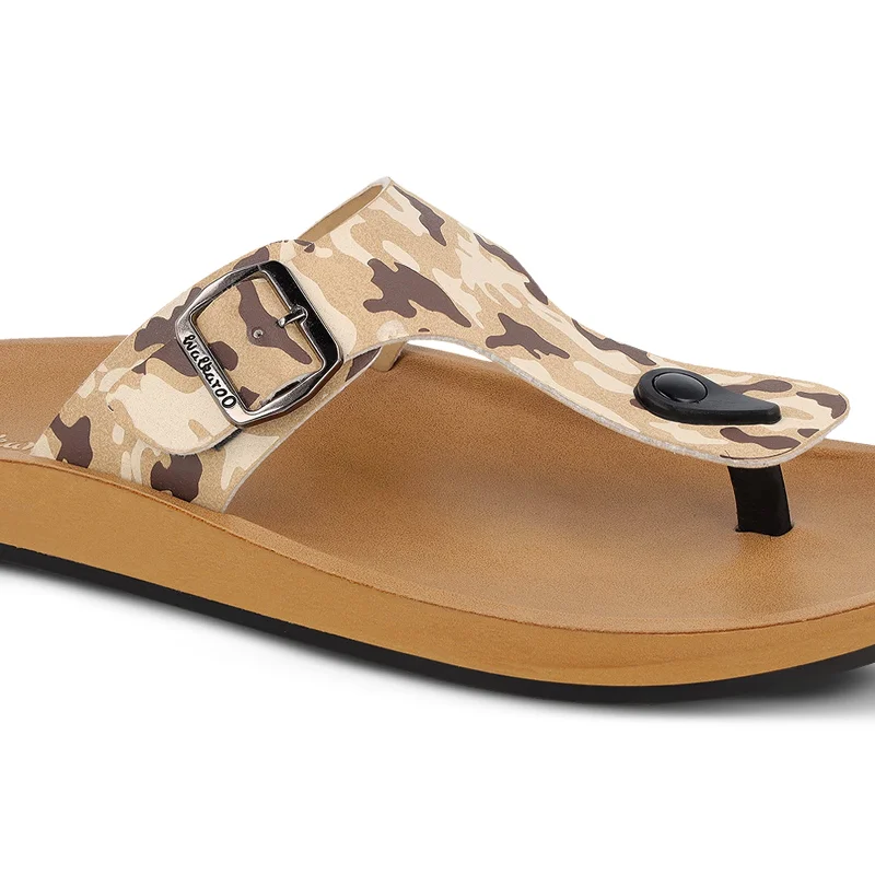 Walkaroo+ Classy Daily Wear Men Sandals  - WE1332 Beige