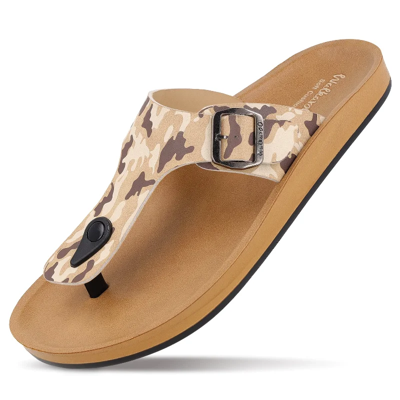 Walkaroo+ Classy Daily Wear Men Sandals  - WE1332 Beige