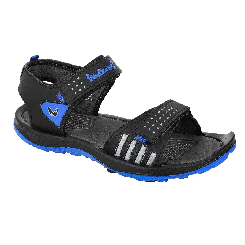 Walkaroo Men Strappy Floater Sandals  - WC4301 Black Blue