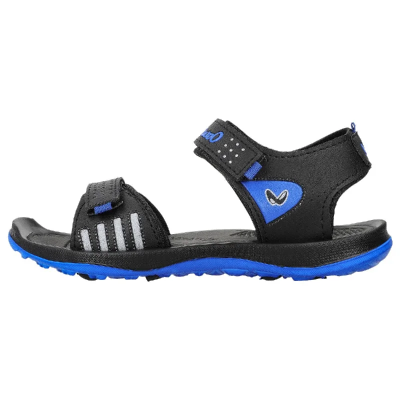 Walkaroo Men Strappy Floater Sandals  - WC4301 Black Blue