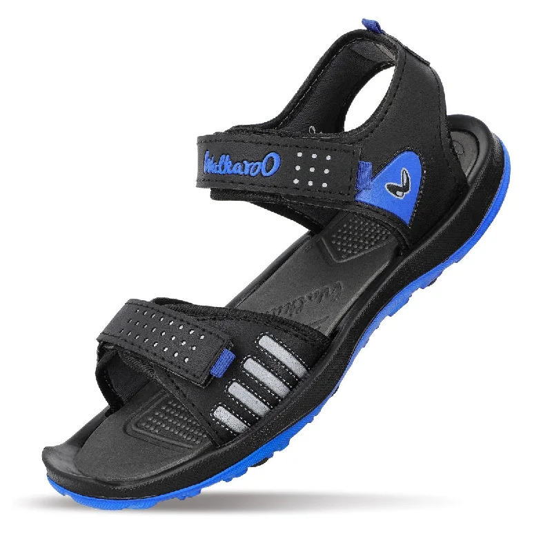 Walkaroo Men Strappy Floater Sandals  - WC4301 Black Blue