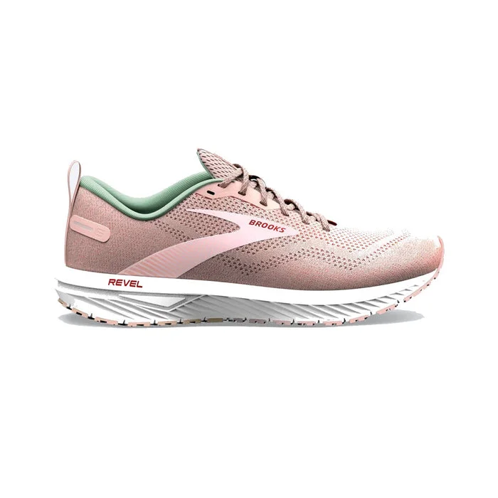 Women's Brooks Revel 6, Peach Whip/Pink, 11 B Medium