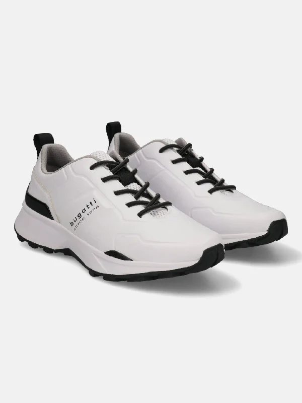 bugatti White Sports Shoes